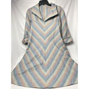 Vintage Striped Dress V-Neck, A-Line‎ 9